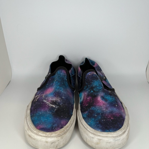 Vans Galaxy Slip-On Sneakers - Black and Purple Women’s 6.5 - Picture 3 of 8